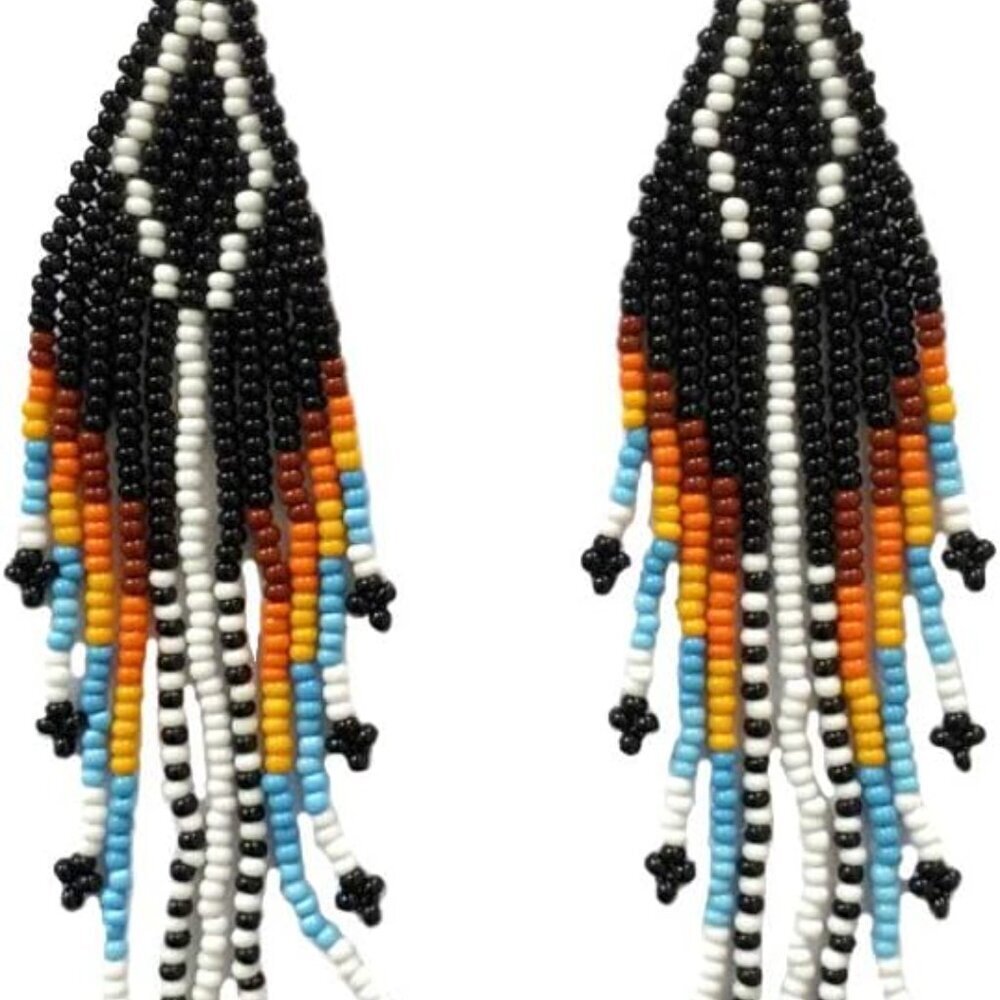 Handmade Native Style Ethnic Beaded Earrings